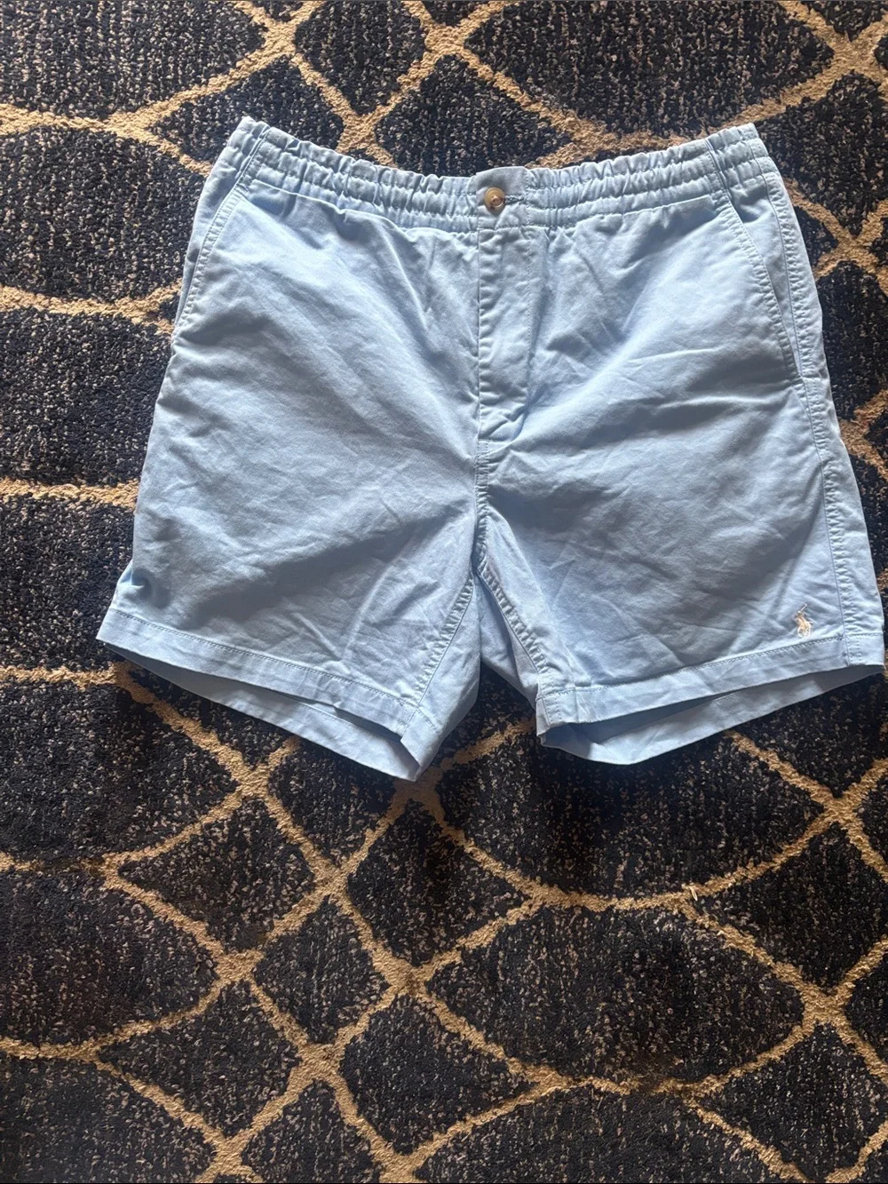 Polo by Ralph Lauren Light Blue Elastic-Waist Men’s Shorts